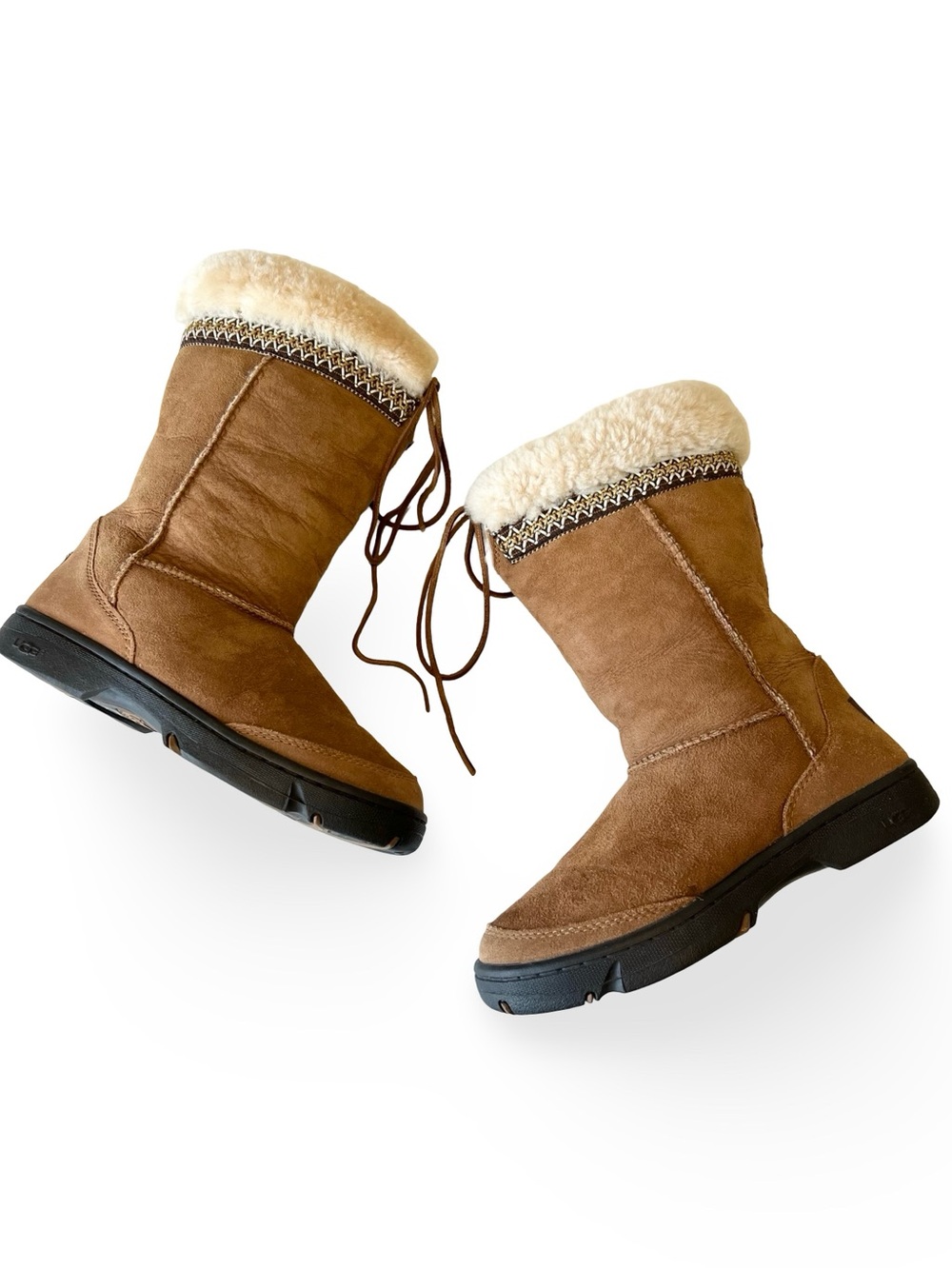 Ugg Women’s Ultimate Cuff winter boots UGG 5273 Chestnut brown Size 8 Warm Cozy